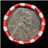 Image 2 : Mixed small cents 1c orig shotgun roll, 1943-p Lincoln Cent, Wheat Cent other end, Brinks Wrapper.