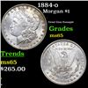 Image 1 : 1884-o Morgan Dollar $1 Grades GEM Unc