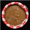 Image 2 : Mixed small cents 1c orig shotgun roll, 1917-s Lincoln Cent,Wheat Cent other end, Brinks Wrapper.