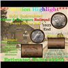Image 1 : ***Auction Highlight*** AU/BU Slider BZ CRR Shotgun Peace $1 Roll 1925 & P Ends Virtually UNC (fc)