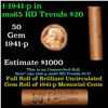 Image 1 : Shotgun Lincoln 1c roll, 1941-p 50 pcs Brandt Wrapper.