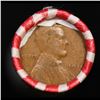 Image 2 : Mixed small cents 1c orig shotgun roll, 1914-p Lincoln Cent, Wheat Cent other end, Brinks Wrapper.