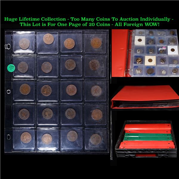 Huge Liifetime Collection - Too Many Coins To Auction Individually - This Lot is For One Page of 20 