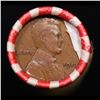 Image 2 : Mixed small cents 1c orig shotgun roll, 1913-p Wheat Cent, 1905 Indian Cent other end, Brinks Wrappe