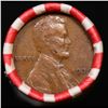 Image 2 : Mixed small cents 1c orig shotgun roll, 1939-p Lincoln Cent, Wheat Cent other end, Brinks Wrapper.