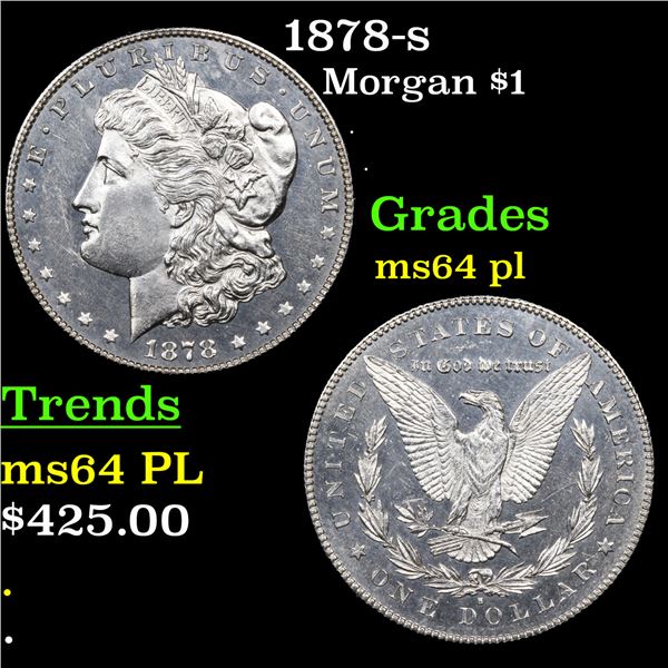 1878-s Morgan Dollar $1 Grades Choice Unc PL