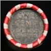 Image 3 : Mixed small cents 1c orig shotgun roll, 1950-s Lincoln Cent, Wheat Cent other end, Brinks Wrapper.