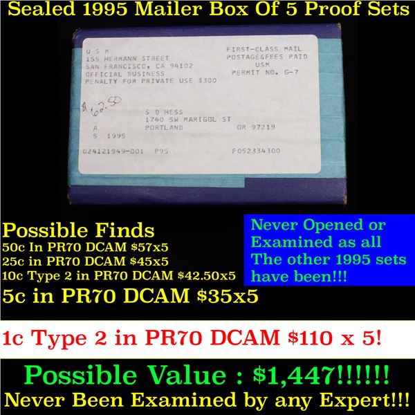 Original sealed box 3- 1995 United States Mint Proof Sets