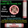 Image 1 : Shotgun Lincoln 1c roll, 2009-p 50 pcs Formative Years String & Son Wrapper.