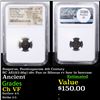 Image 1 : NGC Bosporus, Panticapaeum 4th Century BC AE13(2.80g) obv Pan or Silenus rv bow in bowcase Graded Ch