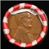 Image 2 : Mixed small cents 1c orig shotgun roll, 1944-p Lincoln Cent, Wheat Cent other end, Brinks Wrapper.
