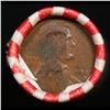 Image 2 : Mixed small cents 1c orig shotgun roll, 1917-p Lincoln Cent, Wheat Cent other end, Brinks Wrapper.
