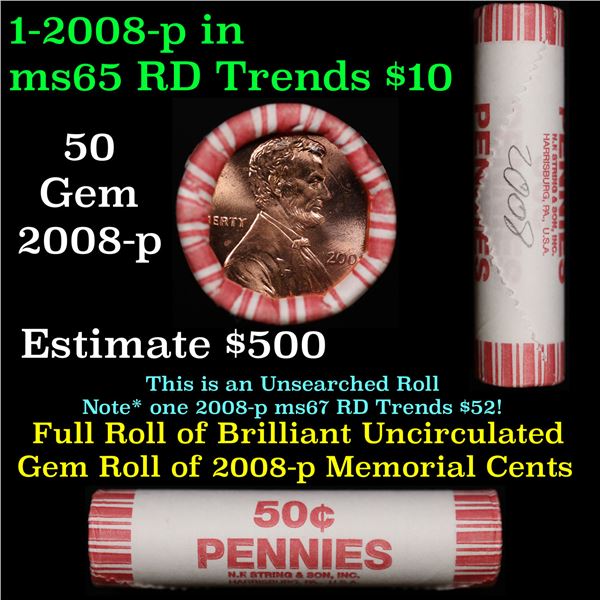 Shotgun Lincoln 1c roll, 2008-p 50 pcs String & Son Wrapper.