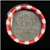 Image 3 : Mixed small cents 1c orig shotgun roll, 1914-p Wheat Cent, Steel Cent other end, Brinks Wrapper.