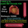 Image 1 : Shotgun Lincoln 1c roll, 1941-p 50 pcs Bank Wrapper.