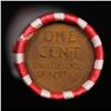 Image 3 : Mixed small cents 1c orig shotgun roll, Wheat Cent, 1903 Indian Cent other end, Brinks Wrapper.