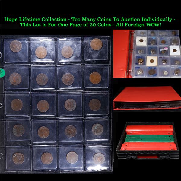 Huge Liifetime Collection - Too Many Coins To Auction Individually - This Lot is For One Page of 20 