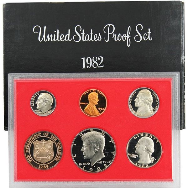 1982 United States Proof Set, 6 Coins Inside