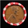Image 2 : Mixed small cents 1c orig shotgun roll, 1928-p Lincoln Cent,Wheat Cent other end, Brinks Wrapper.