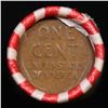 Image 3 : Mixed small cents 1c orig shotgun roll, 1928-p Lincoln Cent,Wheat Cent other end, Brinks Wrapper.