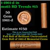 Image 1 : Shotgun Lincoln 1c roll, 1961-d 50 pcs Brandt Wrapper.