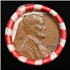 Image 2 : Mixed small cents 1c orig shotgun roll, 1956-d Wheat Cent, Wheat Cent other end, Brinks Wrapper.