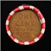 Image 3 : Mixed small cents 1c orig shotgun roll, Wheat Cent, 1901 Indian Cent other end, Brinks Wrapper.