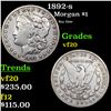 Image 1 : 1892-s Morgan Dollar $1 Grades vf, very fine