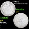 Image 1 : 1839-o Seated Liberty Dime 10c Grades g, good