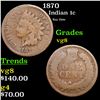 Image 1 : 1870 Indian Cent 1c Grades vg, very good
