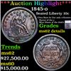 Image 1 : ***Auction Highlight*** 1845-o Seated Liberty Dime 10c Graded ms62 details By SEGS (fc)