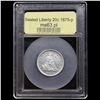 Image 4 : ***Auction Highlight*** 1875-p Twenty Cent Piece 20c Graded Select Unc PL BY USCG (fc)