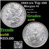 Image 1 : 1882-o/s Top 100 Morgan Dollar $1 Grades Choice AU/BU Slider