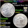 Image 1 : ***Auction Highlight*** 1822 Capped Bust Half Dollar 50c Graded Select Unc By USCG (fc)