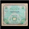Image 2 : 1944 France WWII Allied Military Currency 2 Francs Note P# 114a Grades vf+