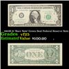 Image 1 : 1963B $1 'Barr Note' Green Seal Federal Reserve Note Grades vf+