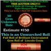 Image 1 : New Consignee This Auction Only!!! Shotgun Lincoln 1c roll, Unknown 50 pcs Brandt Wrapper.