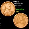 Image 1 : 1926-s Lincoln Cent 1c Grades f+