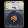 Image 2 : ANACS 1958-d Lincoln Cent 1c Graded ms66 rd By ANACS
