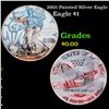 2001 Painted Silver Eagle Silver Eagle Dollar $1