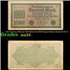 1922 Germany (Weimar) 1000 Marks Post-WWI Hyperinflation Banknote P# 76 Grades Select AU