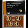 Image 1 : 2012 United State Mint Presidential Dollar Proof Set. 4 Coins Inside.