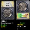 ANACS 1974-d Eisenhower Dollar $1 Graded ms66 By ANACS