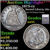 ***Auction Highlight*** 1875-cc Twenty Cent Piece 20c Graded au55 By SEGS (fc)
