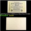 1923 Germany 10 Million Mark Post-WWI Hyperinflation Currency Banknote P# 106a, Watermark: G/D in st