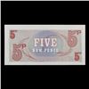 Image 3 : 1972 Great Britain 5 New Pence Military Payment Note P# M44A Grades Select CU