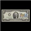 Image 2 : 1976 $2 Green Seal Federal Reserve Note, First Day of Issue, With Stamp Grades Choice AU