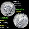 Image 1 : 1927-d Peace Dollar $1 Grades Select Unc