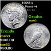 Image 1 : 1923-s Peace Dollar $1 Grades Select Unc