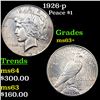 Image 1 : 1926-p Peace Dollar $1 Grades Select+ Unc
